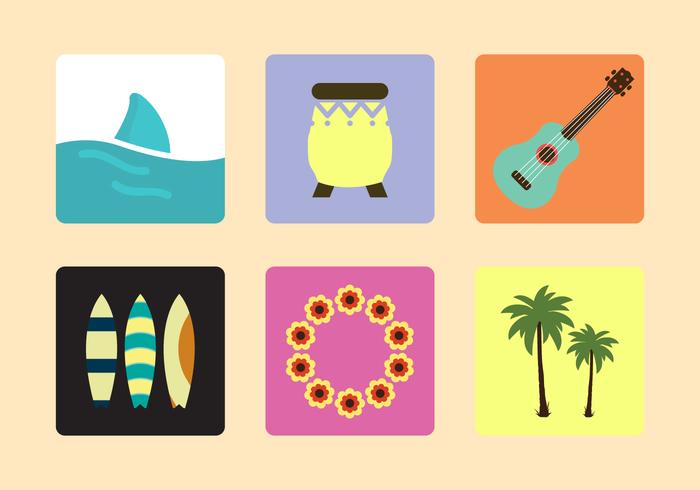 Hawaiian Vector Icons Hawaiian Vector Icons
