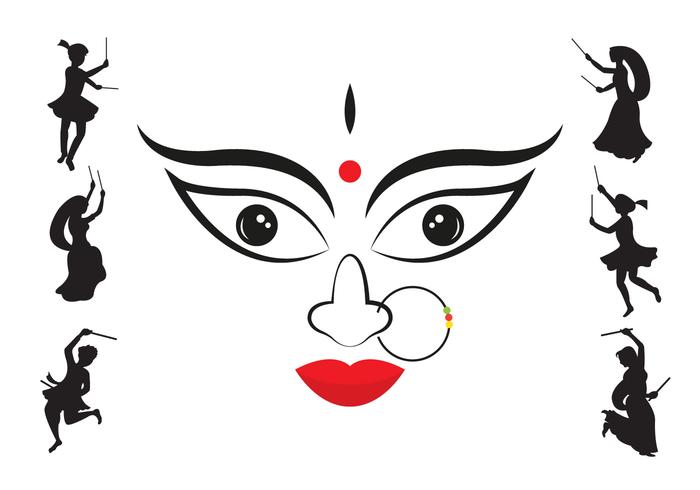 Ilustraciones vectoriales de Navratri vector