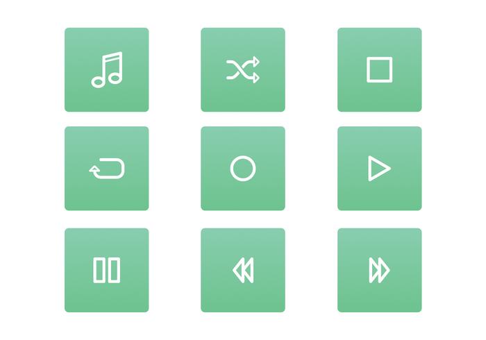 FREE MUSIC PLAYER ICON SET VECTOR