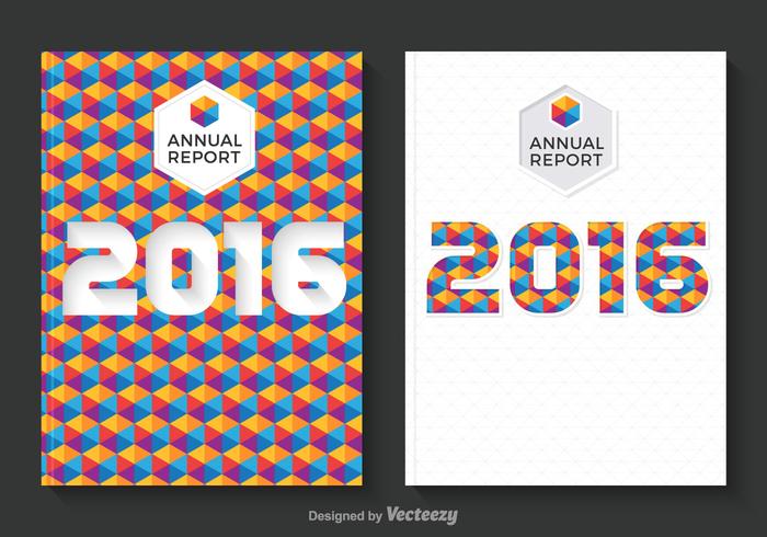 Free Annual Report Design Vector