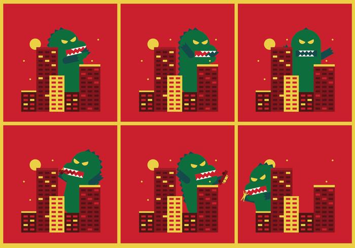 Godzilla Vector Illustrations Godzilla Vector Illustrations