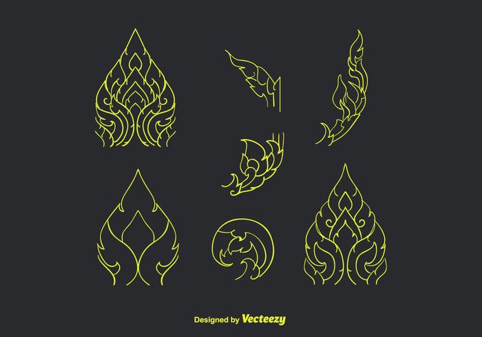 Hand Drawn Thai Pattern Vector Hand Drawn Thai Pattern Vector