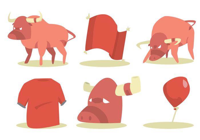 Bull Rider Vector Set