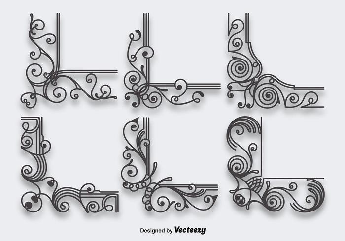 Download Ornamental Corners 100729 - Download Free Vectors, Clipart ...