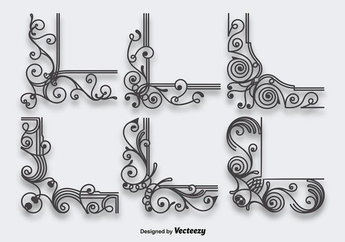 Ornamental Corners vector