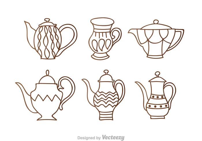 Arrabic Outline iconos vector