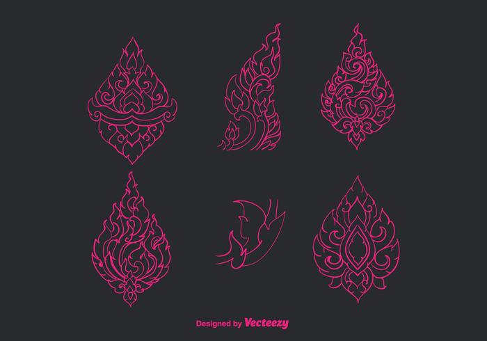 Hand Drawn Thai Pattern Vector Hand Drawn Thai Pattern Vector