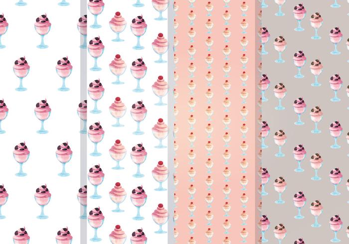 Vector Ice Cream Patterns Vector Ice Cream Patterns