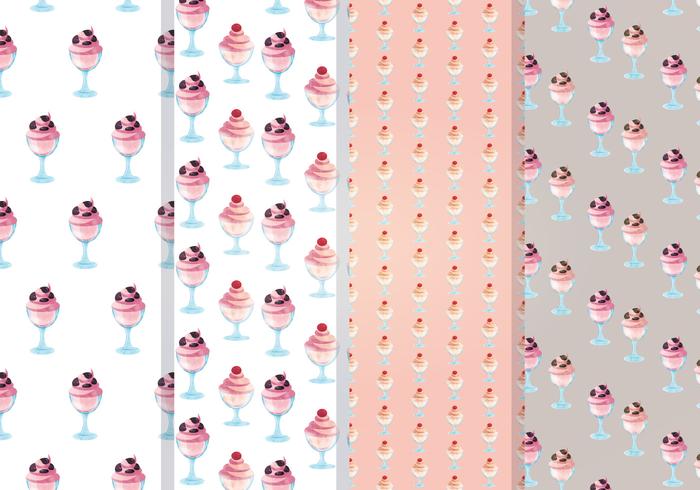 Vector Ice Cream Patterns