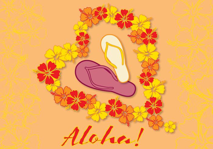 Card Aloha Love vector