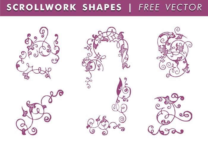 Scrollwork formas Vector libre