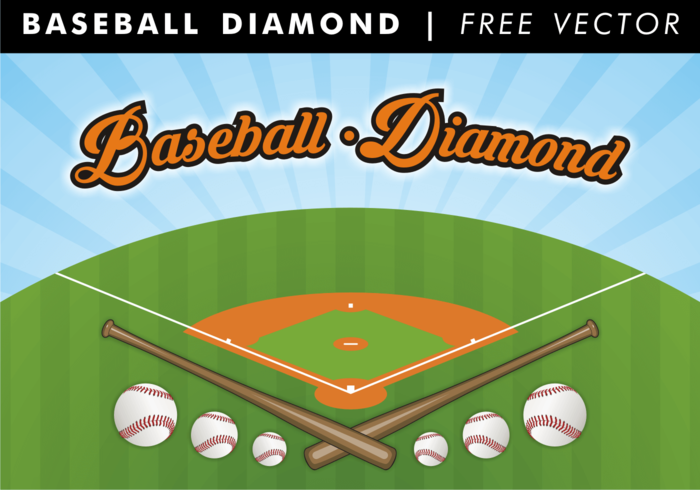 Vector de diamante de béisbol libre