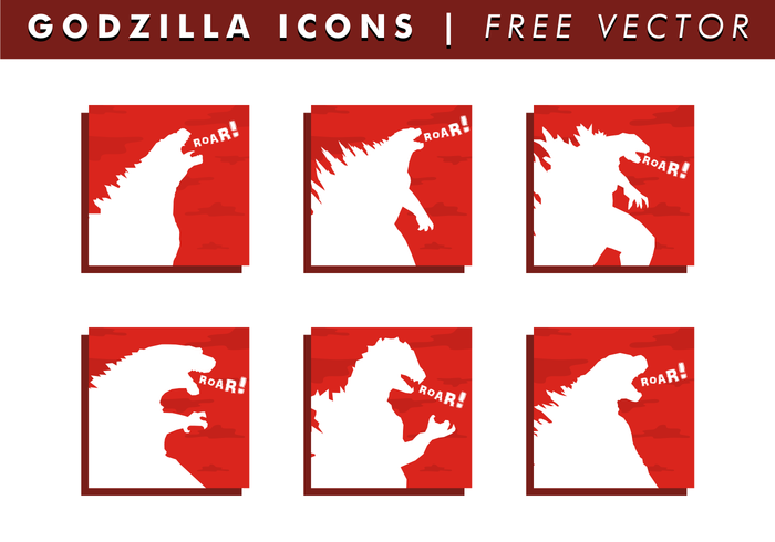 Godzilla Icons Free Vector Godzilla Icons Free Vector