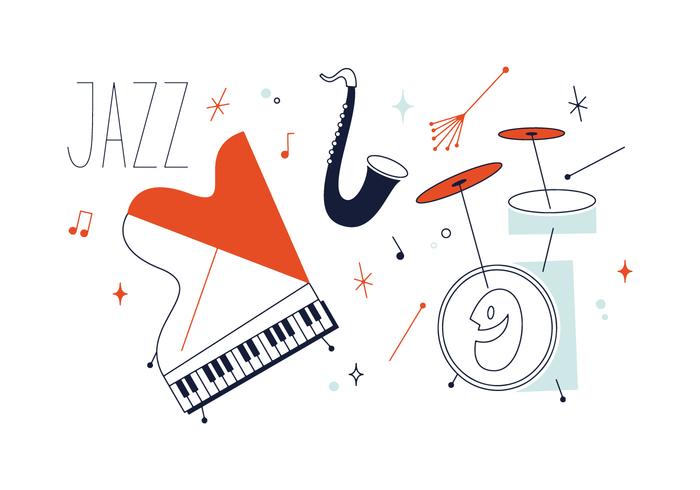 Vector libre de la música del jazz