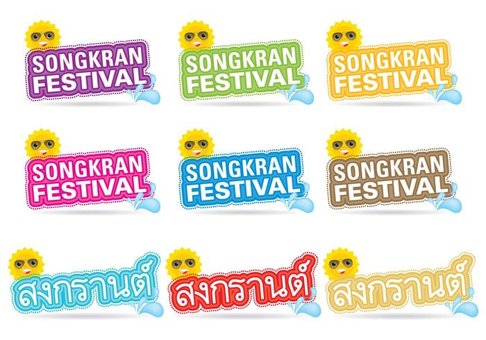 Songkran Titles vector