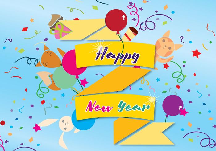 Happy New Year Card vector