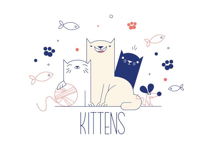 Kittens Vector