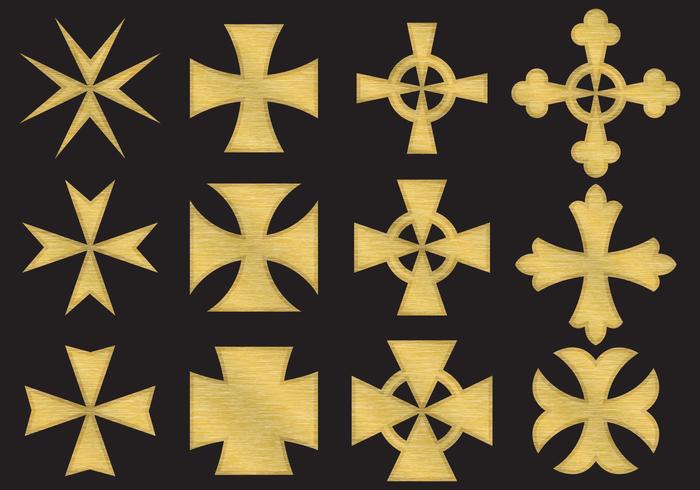 Cruz de Malta del oro vector