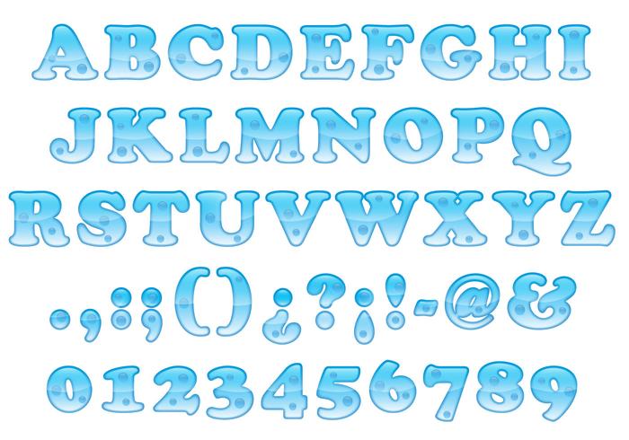 Bold Water Font vector