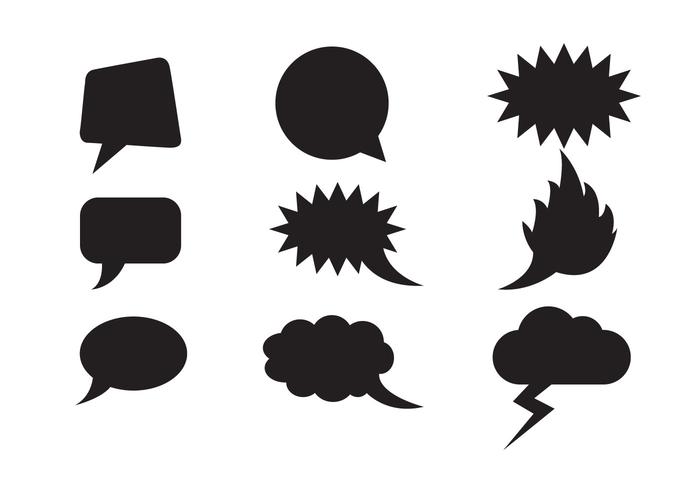 Free Speech Clouds Shapes Vector