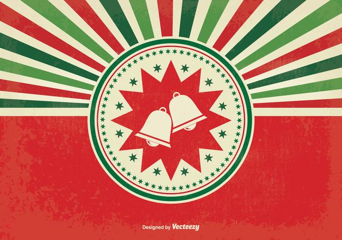 Retro Sunburst Christmas Illustration vector