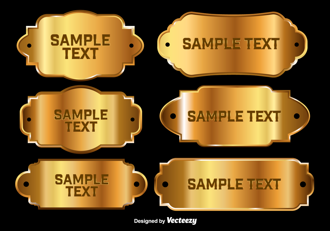 Download the Shiny golden name plates 100835