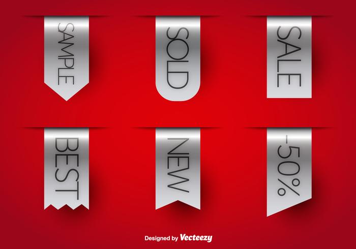 Sale gray labels vector