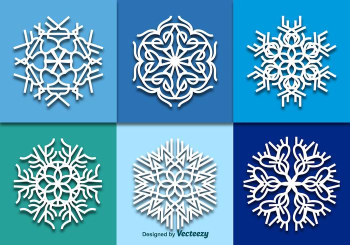 White snowflakes vector