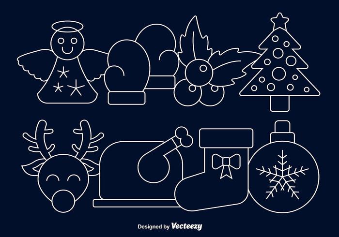 Christmas line icons Christmas line icons