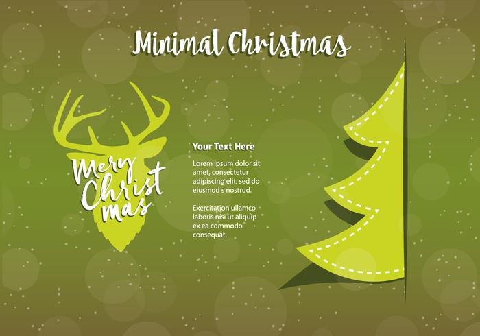 Free Christmas Background Illustration with Typography vector