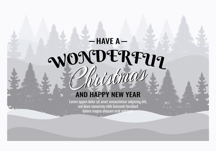 Christmas Background Illustration with Typography vector