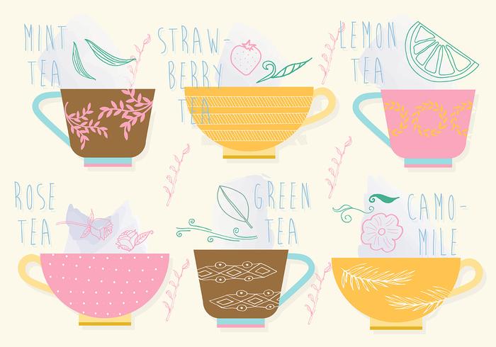 Free Set of Tea Vector Icons Free Set of Tea Vector Icons