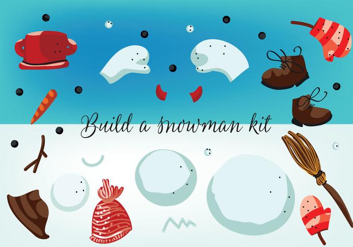 Free Build a Snowman Kit Vector Free Build a Snowman Kit Vector