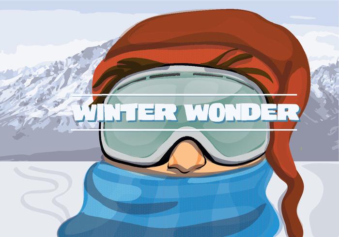 Free Winter Adventure Illustration Vector