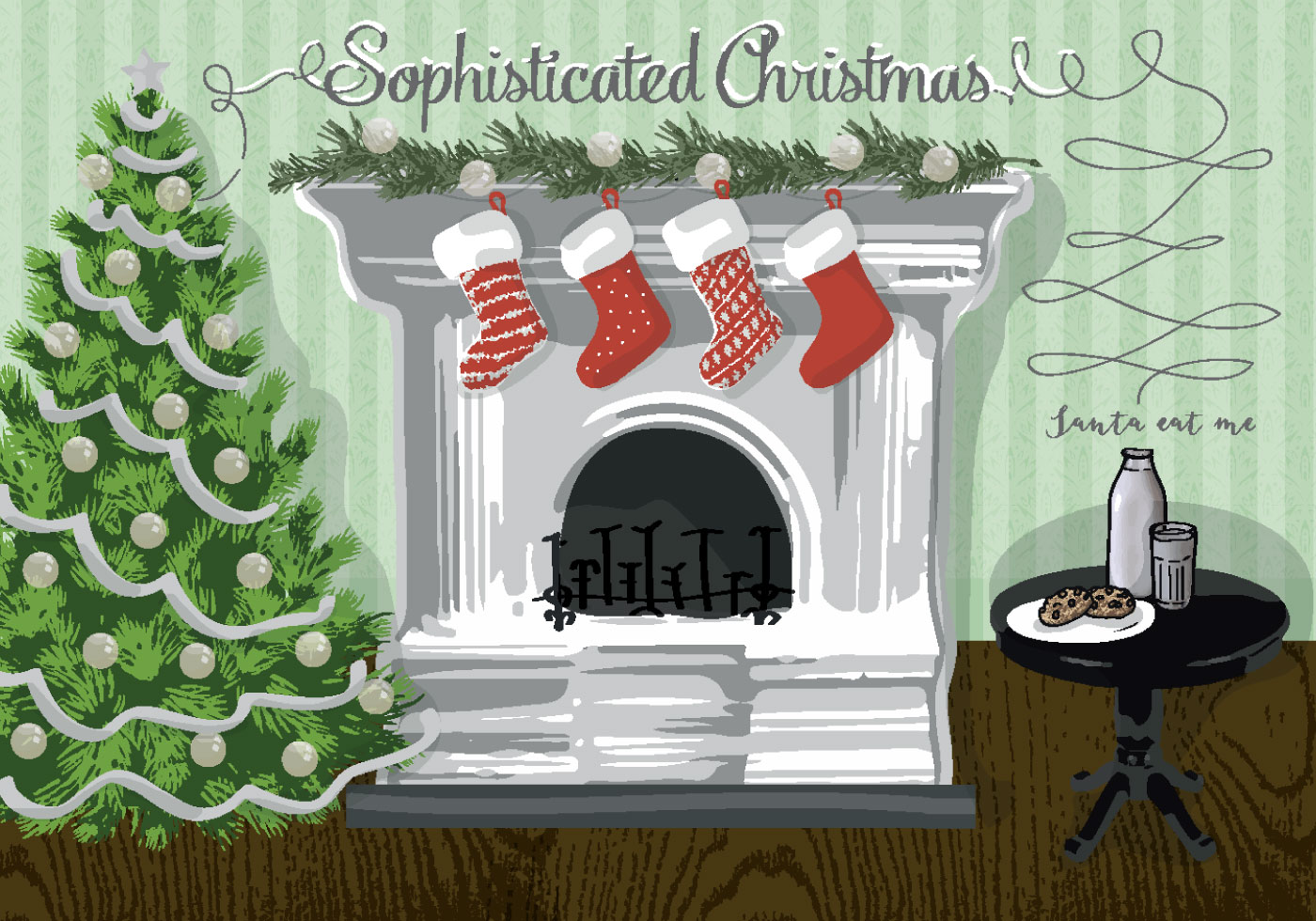 Christmas Fireplace Vector Art, Icons, and Graphics for Free Download