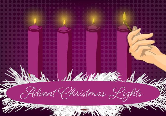 Christmas Candle Vector Background