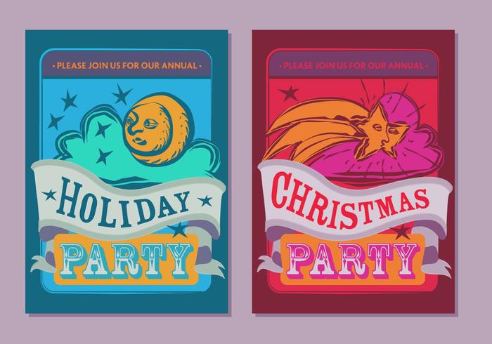 Free Christmas Party Poster Vector Free Christmas Party Poster Vector