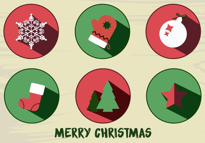 Iconos de Navidad gratis Vector