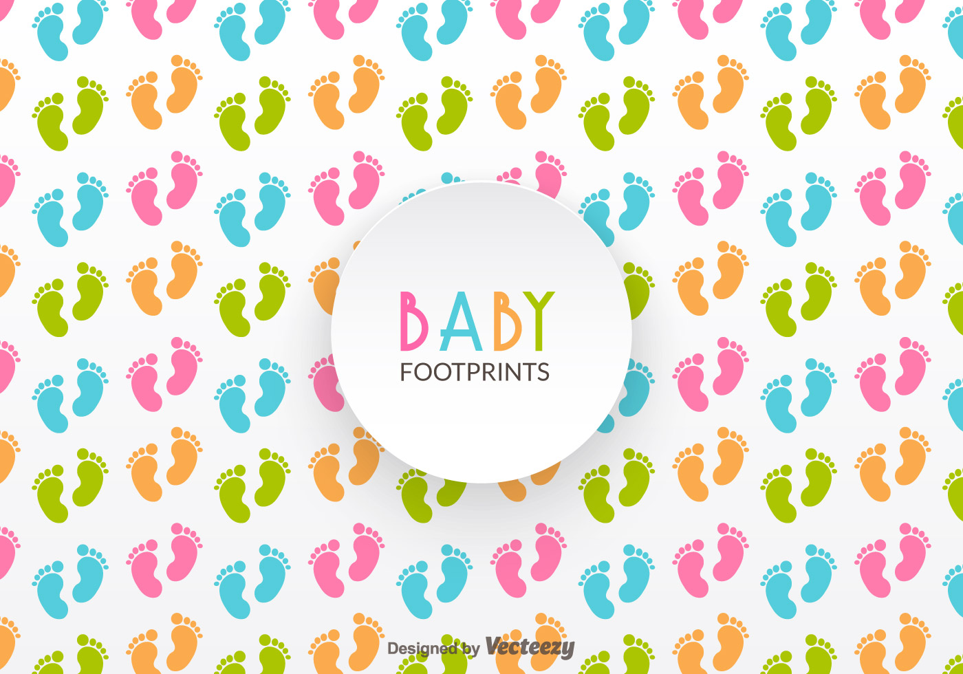 Download Baby Footprints Vector Pattern - Download Free Vector Art ...