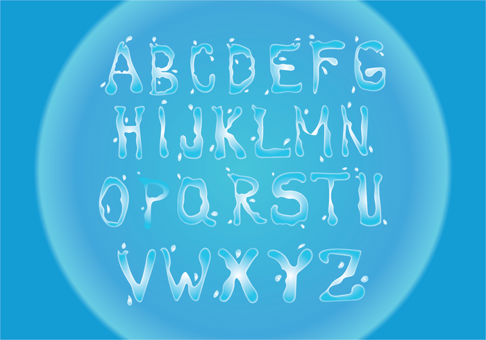 Free Water Font Vector