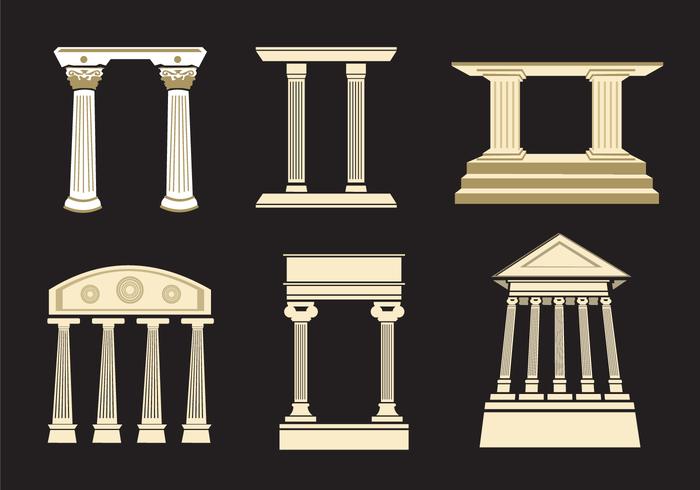 Ancient Roman Pillars vector