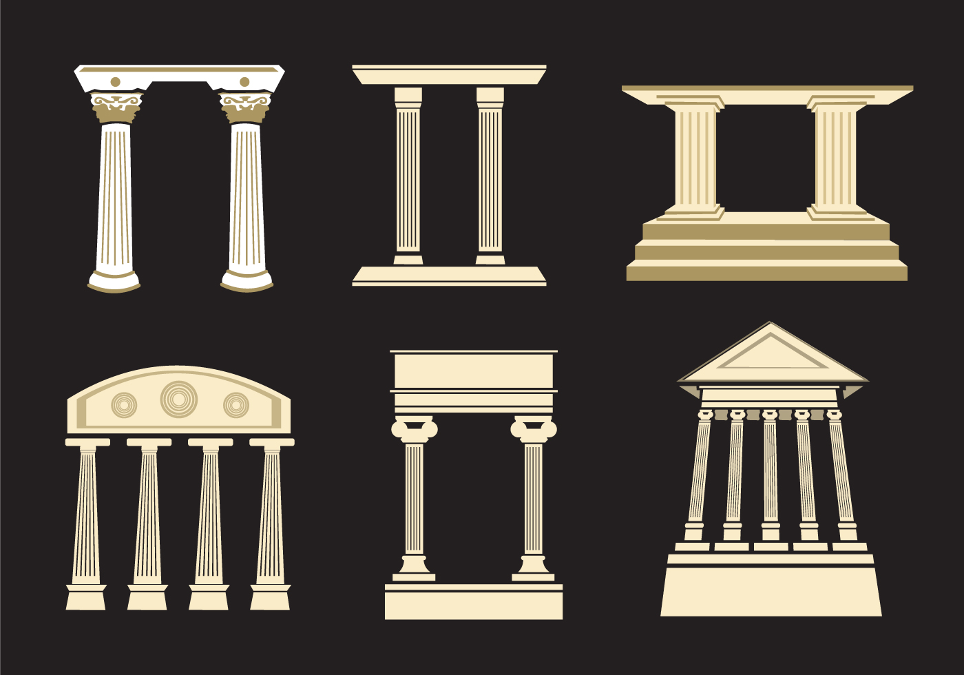 Ancient Roman Pillars - Download Free Vector Art, Stock Graphics & Images