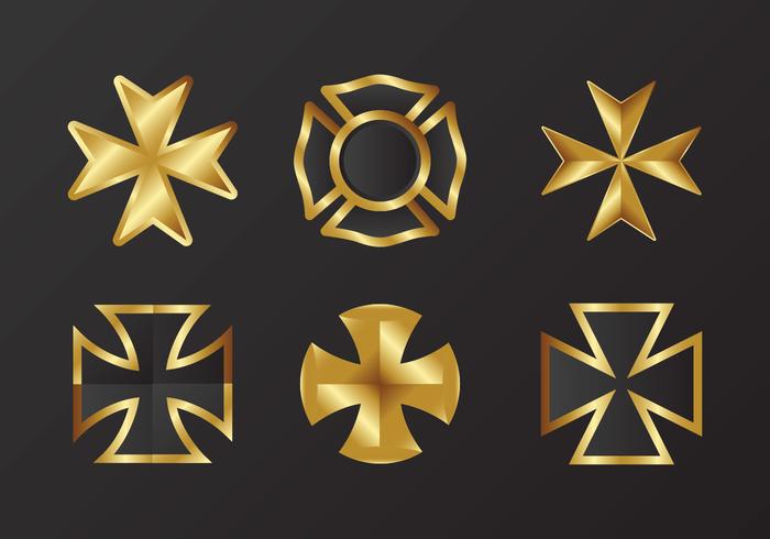 Download Gold Maltese cross Vector - Download Free Vector Art, Stock Graphics & Images