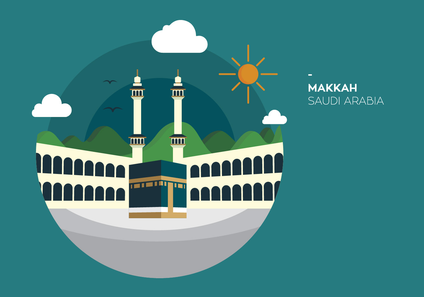 Makkah Kabah Vector - Download Free Vector Art, Stock Graphics & Images