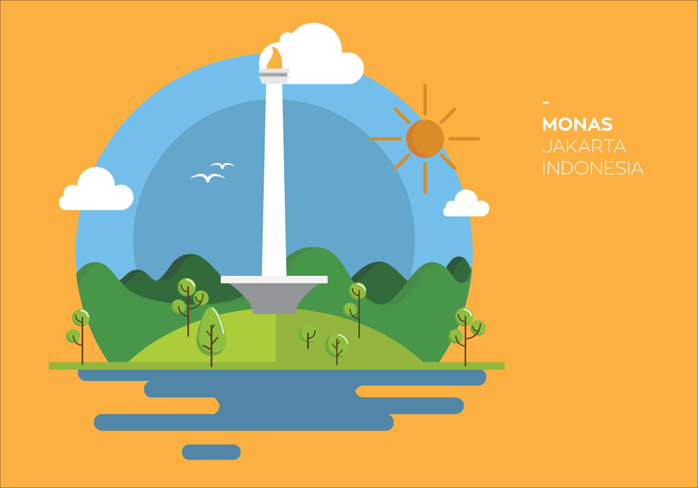 Monas Indonesia Vector - Download Free Vector Art, Stock 