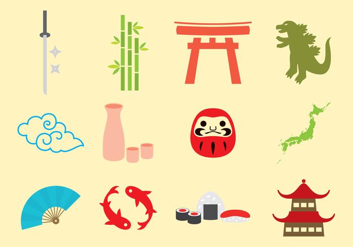 Japanese Icons vector