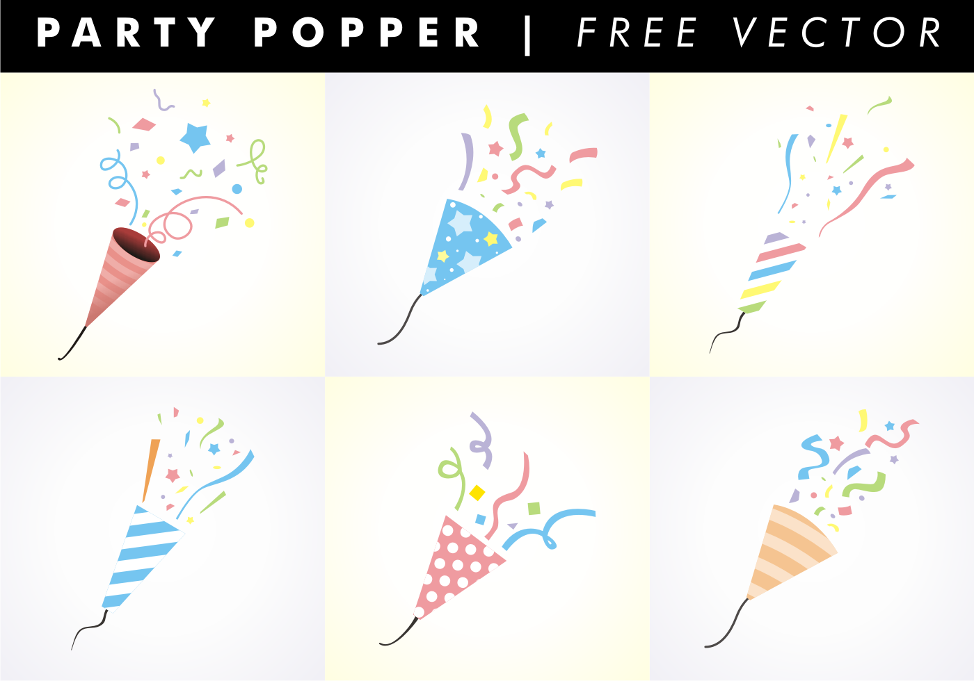Party Popper Free Vector 100995 Vector Art at Vecteezy