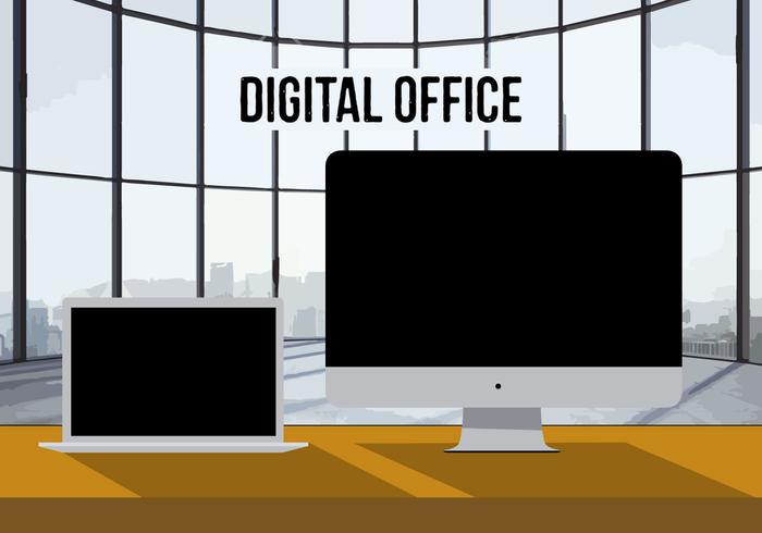 Digital Office Vector Background