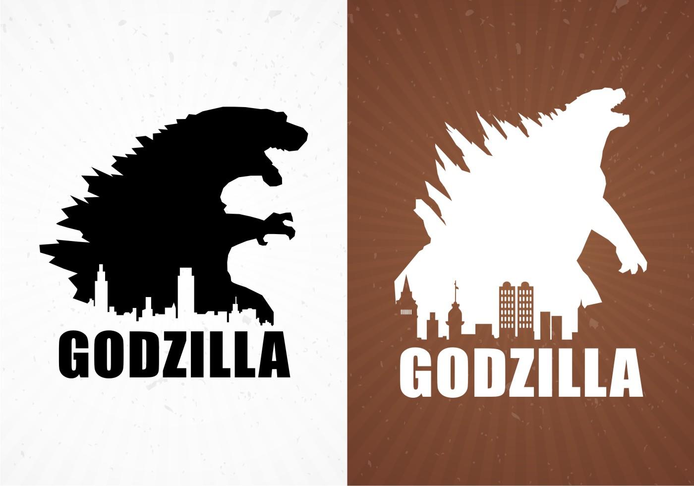 Godzilla Movie Poster Backgrounds Free Vector.