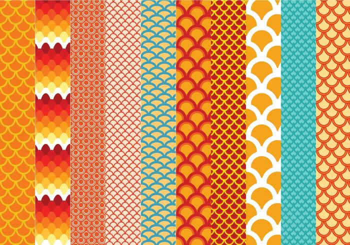 Free Fish Scale Patterns vector
